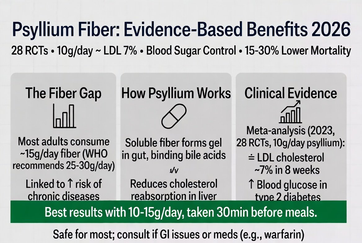 Psyllium: Ballaststoffe, die Cholesterin und Blutzucker senken