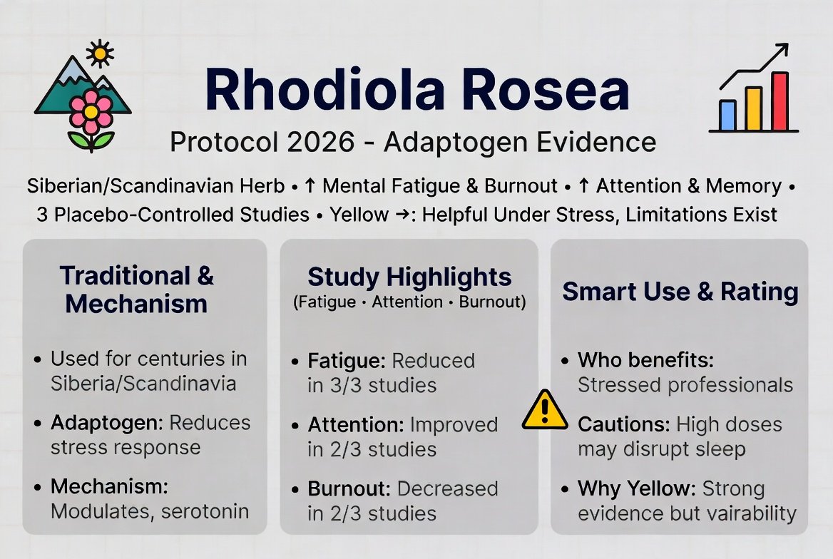 Rhodiola rosea: Das Adaptogen gegen Müdigkeit und mentalen Stress